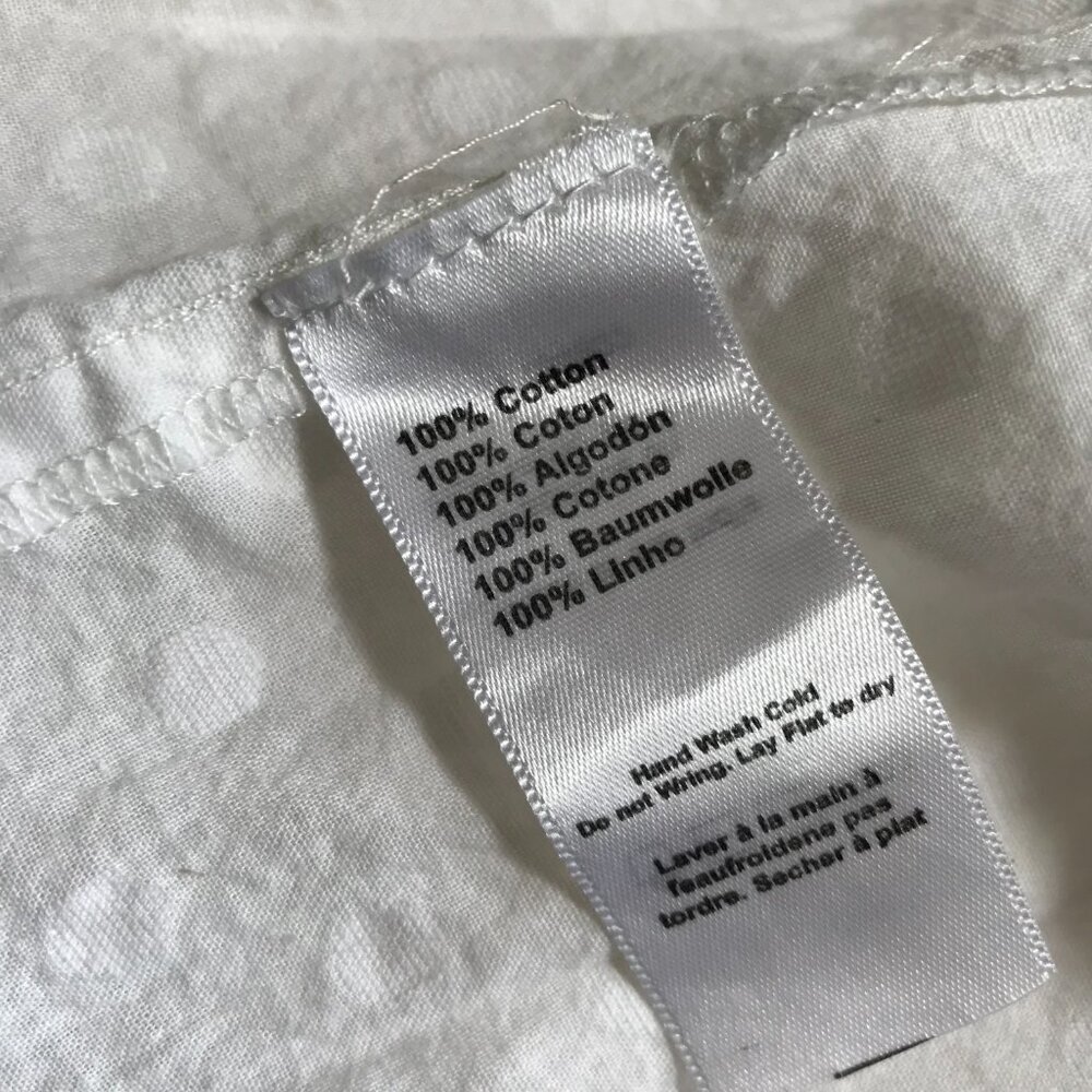 Emerson Fry Isla Mini Dress Womens XS Small White Short Sleeve Cotton Swiss Dots - Picture 8 of 12